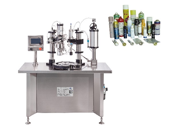 QGBE-A型轉(zhuǎn)盤式二元包裝氣霧劑灌裝機(jī)