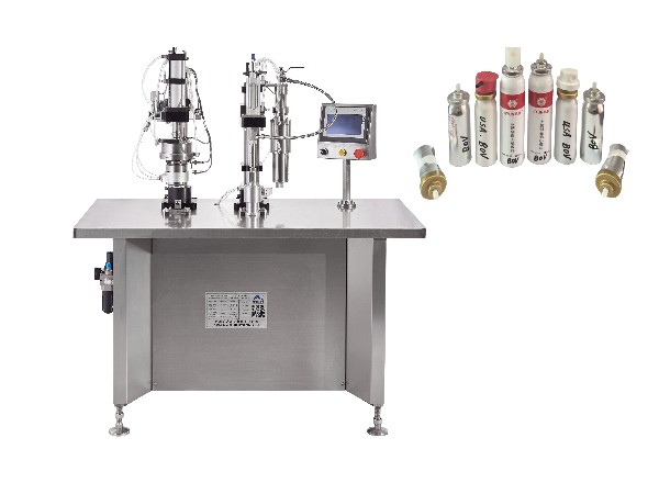 QWBE型20mm半自動(dòng)電控二元包裝氣霧劑灌裝機(jī)